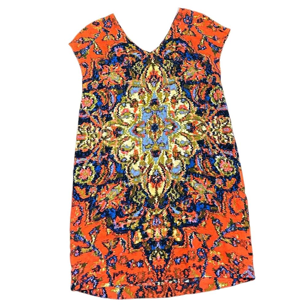 Anthropologie Multi-Color Mandala Like Printed Mini Dress